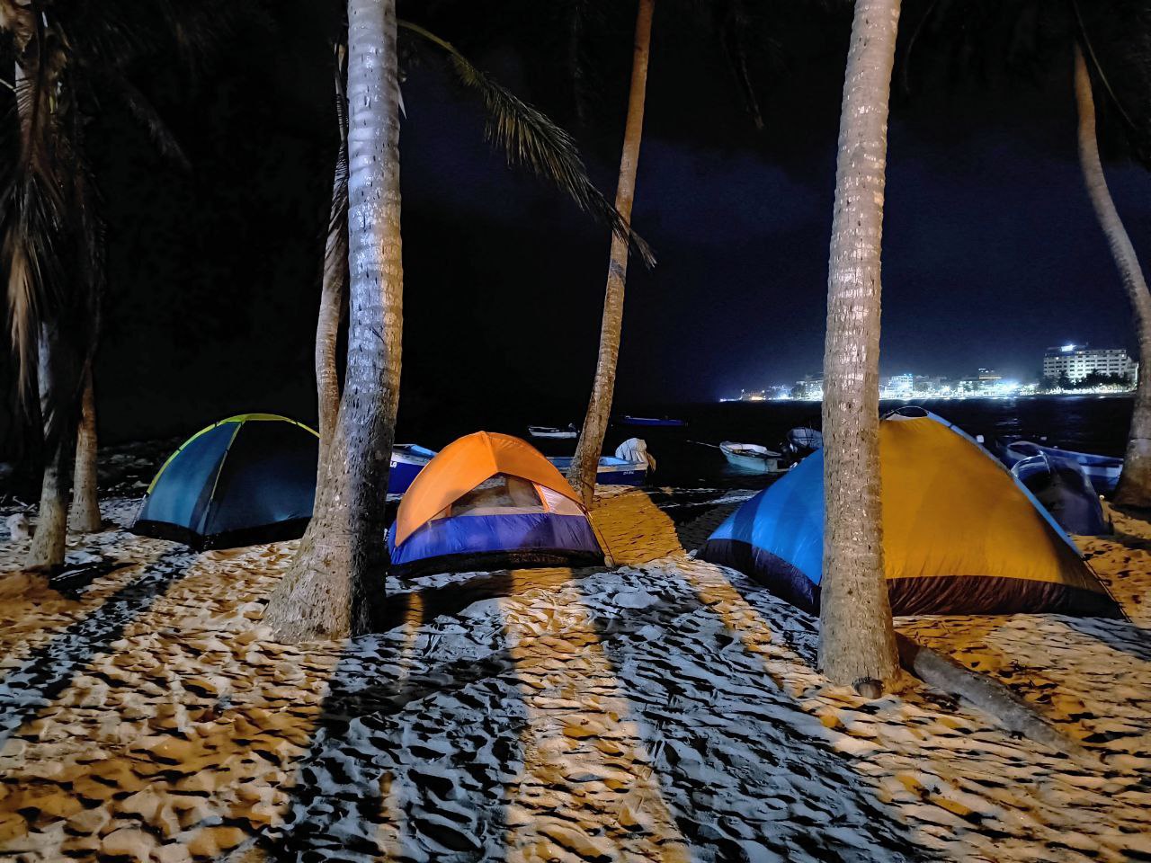 Camping en la playa premium