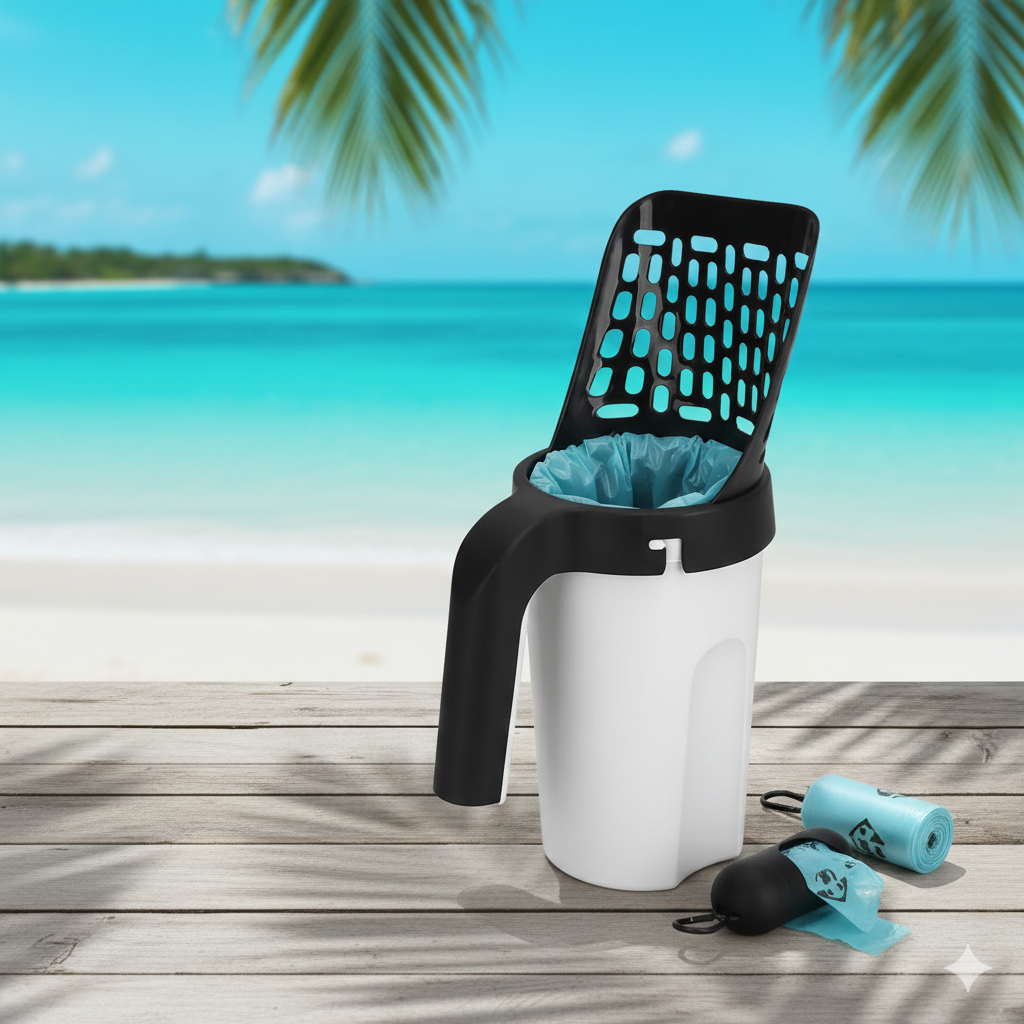 Recogedor de Arena para Gato 2 en 1 con Bolsas – Limpieza Rápida & Sin Olores