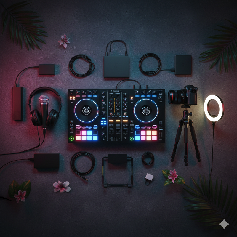 EQUIPOS PARA DJS, FOTÓGRAFOS & PRODUCCIÓN DE EVENTOS