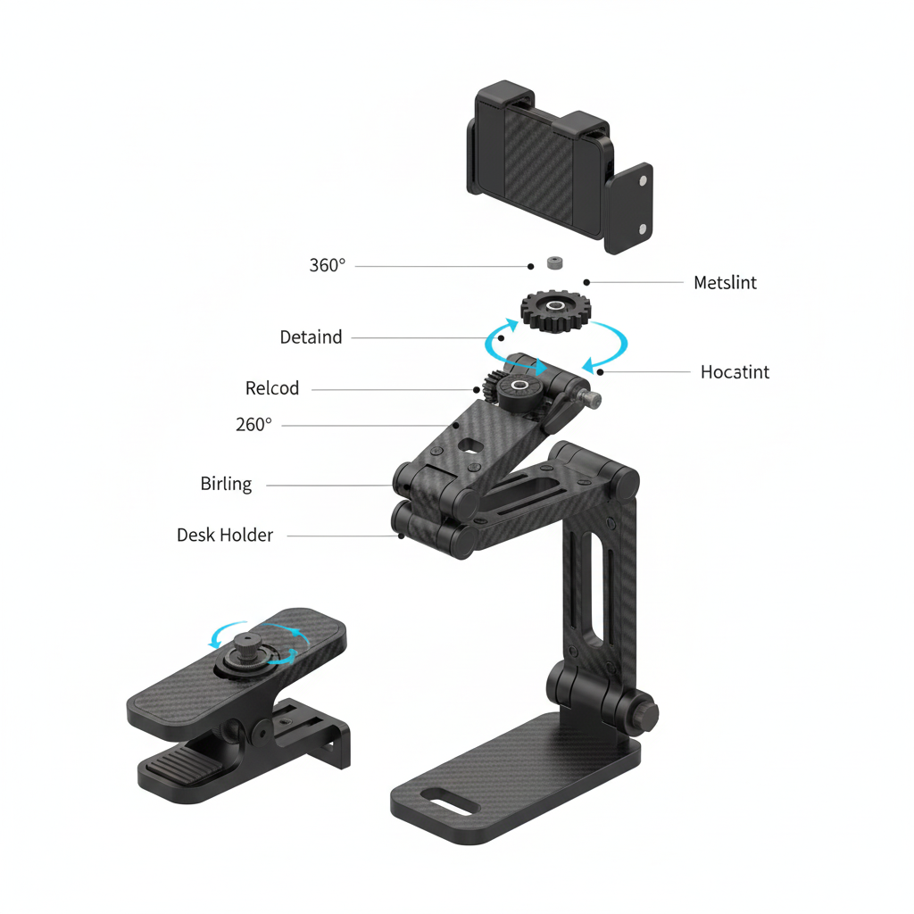 Holder Multifuncional de Mesa 360° – Soporte Ajustable para Celular / Tablet