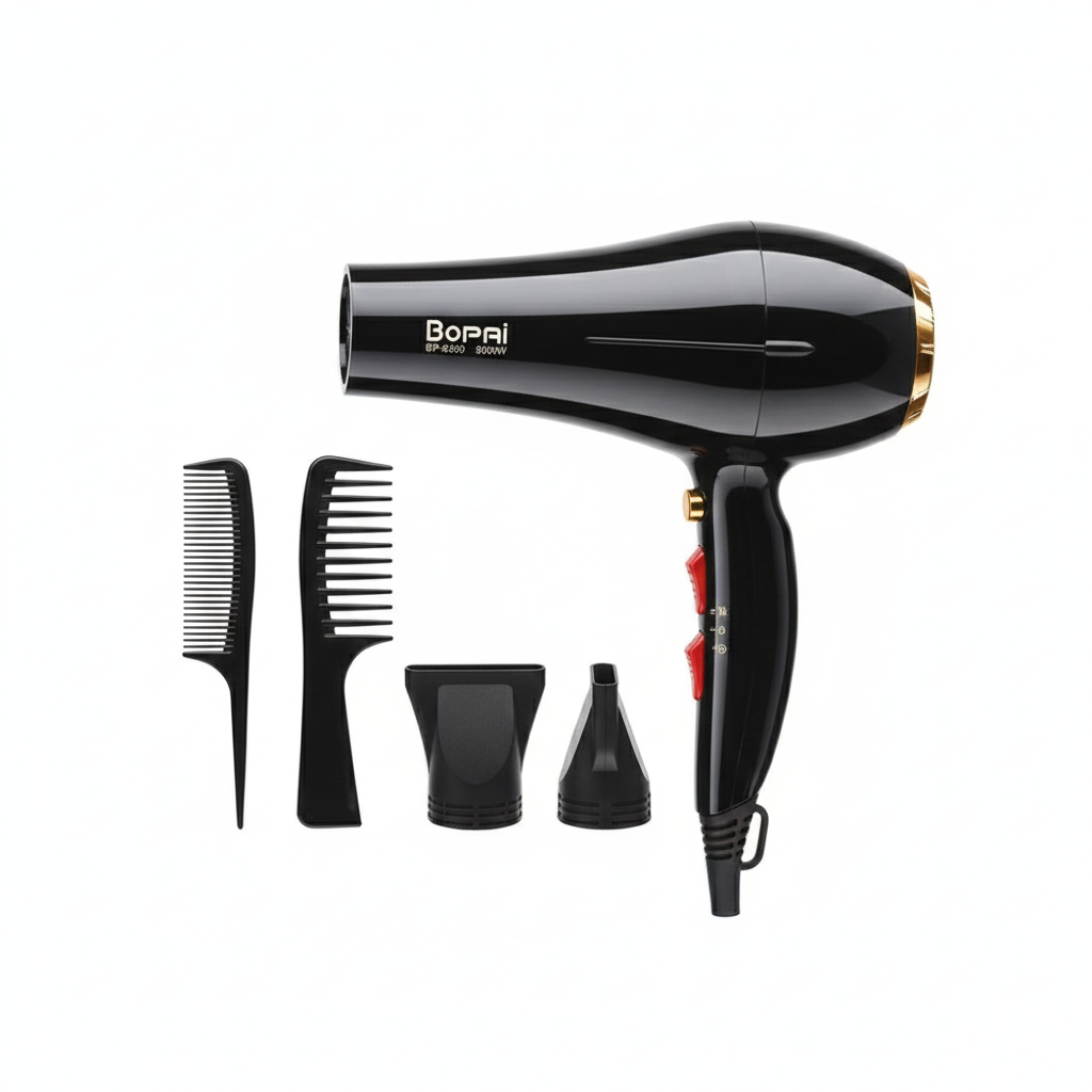 Secador Profesional Bopai 8300 – 5000W | Potencia Máxima + 4 Boquillas