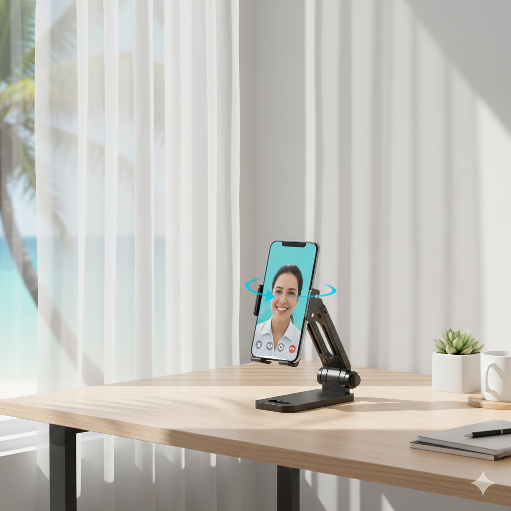 Holder Multifuncional de Mesa 360° – Soporte Ajustable para Celular / Tablet