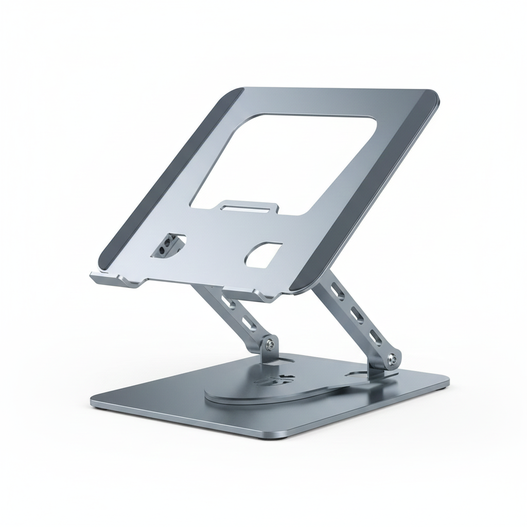 Base Metálica Ajustable para Laptop J29 – Ergonómica, Plegable & Ultra Resistente
