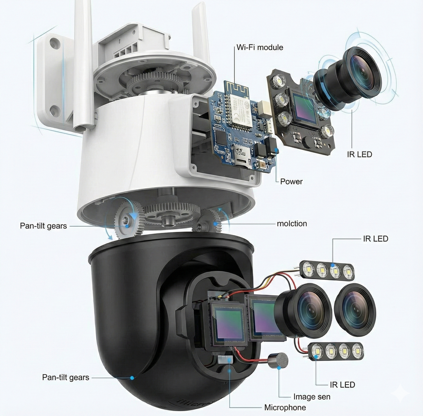 CAMARA DE SEGURIDAD 3 LENTES