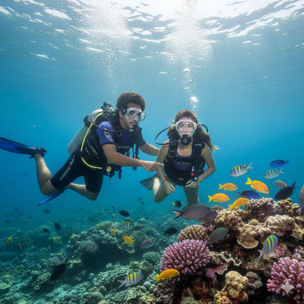 MINI CURSO DE BUCEO – PRIMERA EXPERIENCIA SUBMARINA
Aprende, respira y descubre el mundo marino con instructores certificados.